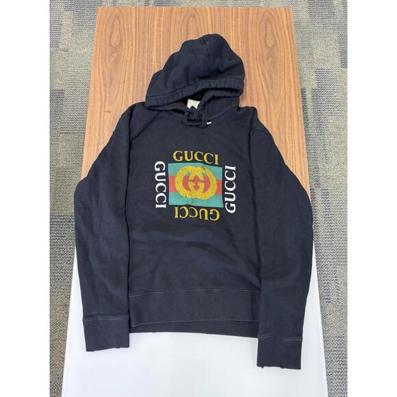Gucci Vintage Logo Cotton Hoodie for Men XL - Picture 1 of 4